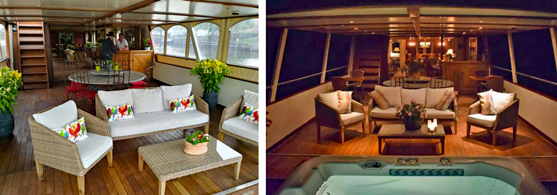 Hotel Barge Aurora: Terrace, day & night views