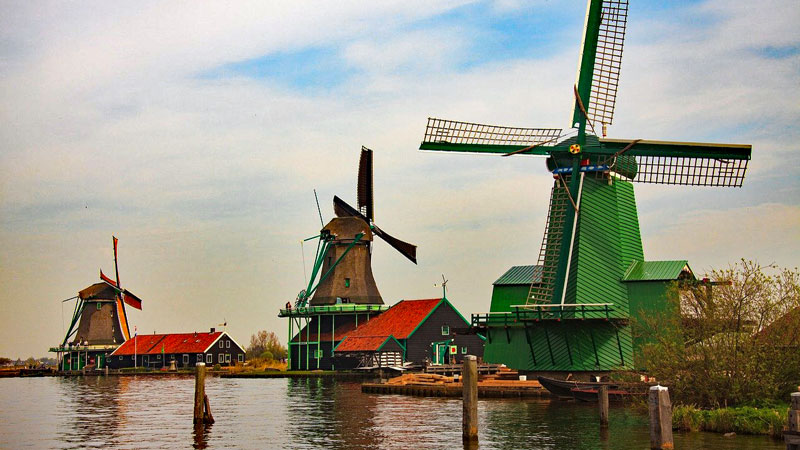 Dutch windmills in Holland